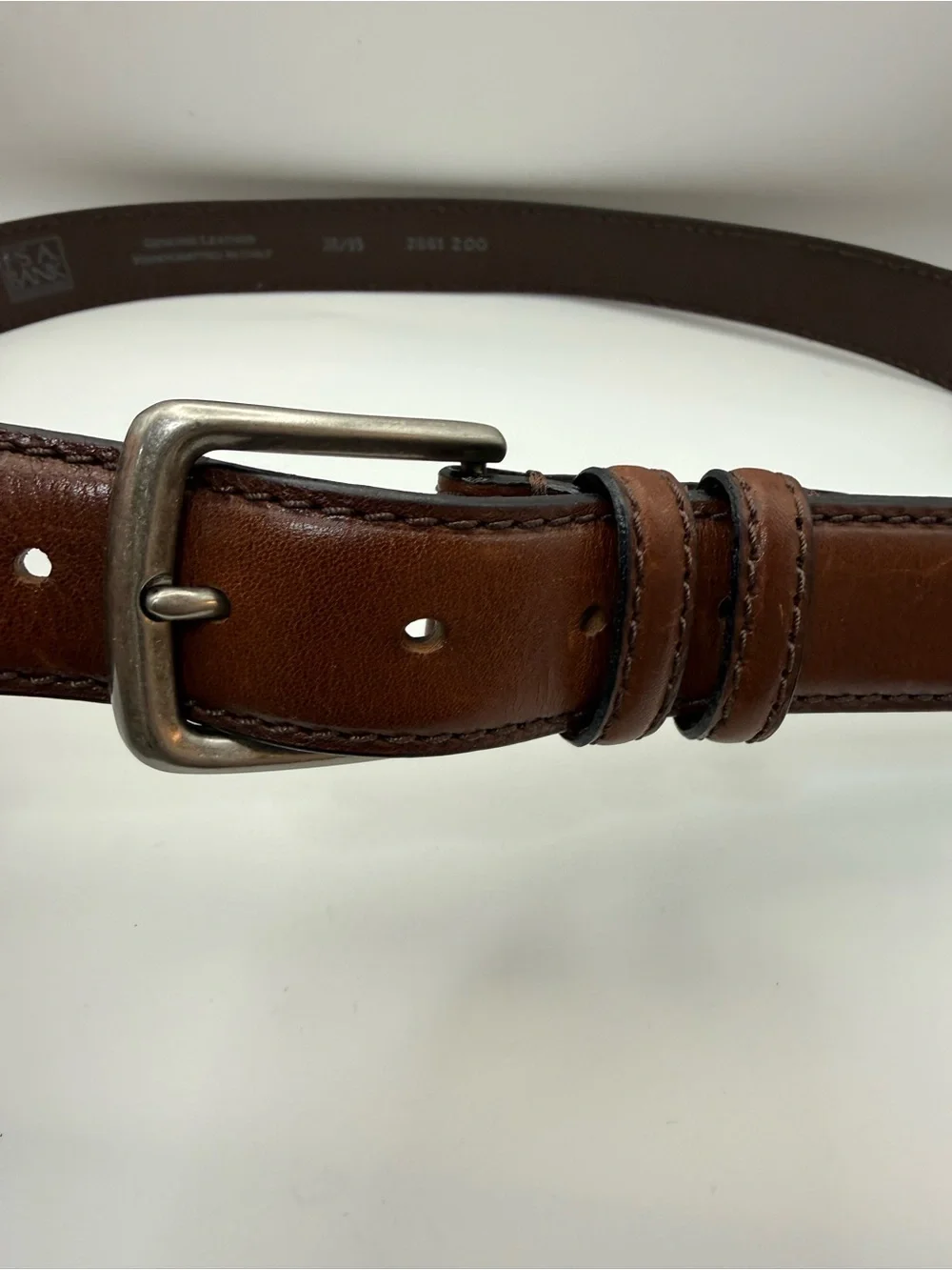 Jos. A. Bank Brown Leather Belt Men’s Size 38 Italian Leather Dress Casual 1.25”